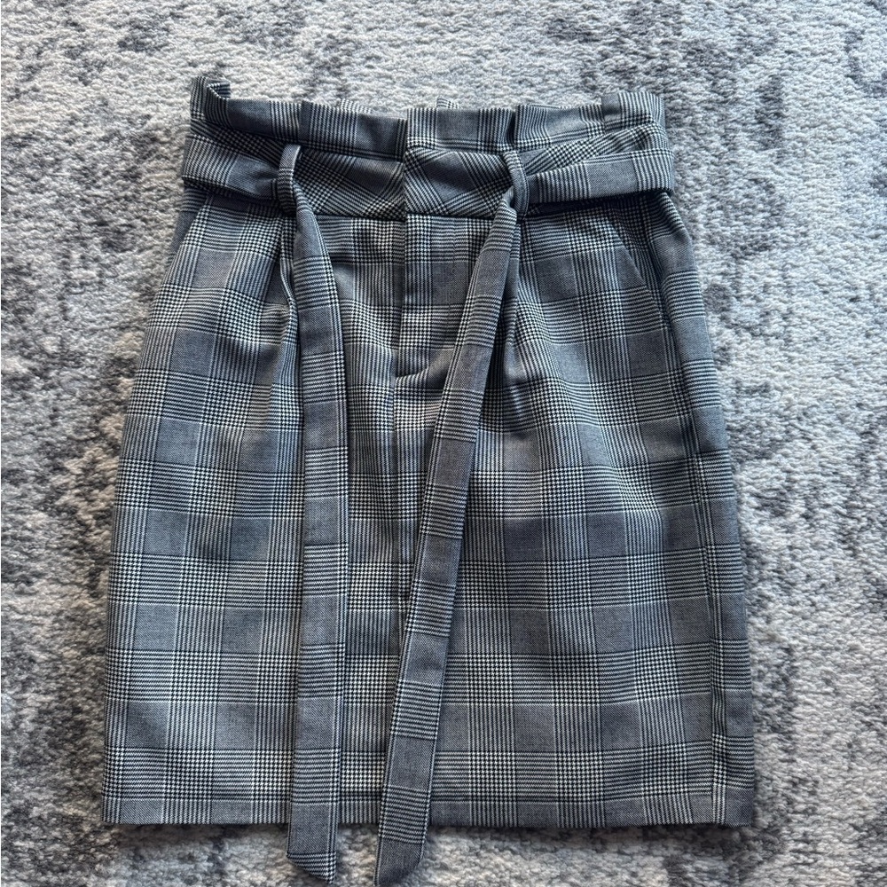 Vero Moda Gray Tie Front Pencil Skirt